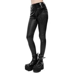 DEVIL FASHION Pantalon 'Hexagone' En Simili Cuir Noir à Motifs 28 DEVIL FASHION Pantalon 'Hexagone' En Simili Cuir Noir à Motifs -ALCHEMY GOTHIC shop pantalon hexagone en simili cuir noir a motifs 8