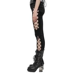 PUNK RAVE Pantalon 'Kera' Noir -ALCHEMY GOTHIC shop pantalon kera noir 10