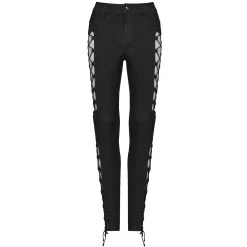 PUNK RAVE Pantalon 'Kera' Noir -ALCHEMY GOTHIC shop pantalon kera noir 11