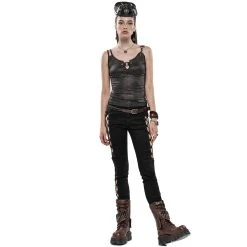 PUNK RAVE Pantalon 'Kera' Noir -ALCHEMY GOTHIC shop pantalon kera noir 3