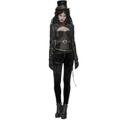 PUNK RAVE Pantalon 'Maeve' Noir -ALCHEMY GOTHIC shop pantalon maeve noir 4