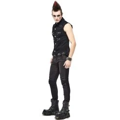 DEVIL FASHION Pantalon 'New Order' Noir -ALCHEMY GOTHIC shop pantalon new order noir 2