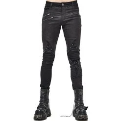 DEVIL FASHION Pantalon 'New Order' Noir -ALCHEMY GOTHIC shop pantalon new order noir 5