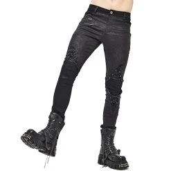 DEVIL FASHION Pantalon 'New Order' Noir -ALCHEMY GOTHIC shop pantalon new order noir 8