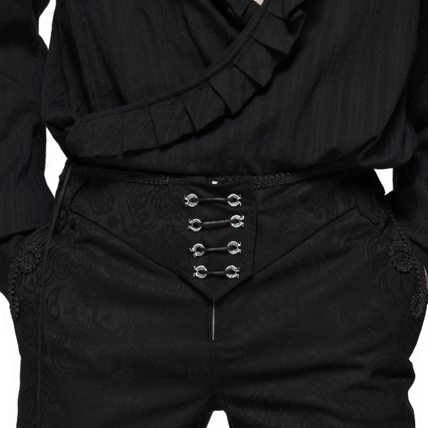 PUNK RAVE Pantalon 'Noctivagus' En Jacquard Noir 16 PUNK RAVE Pantalon 'Noctivagus' En Jacquard Noir – Image 14