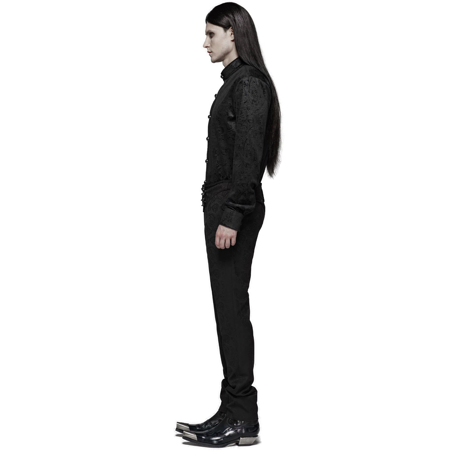 PUNK RAVE Pantalon 'Noctivagus' En Jacquard Noir 6 PUNK RAVE Pantalon 'Noctivagus' En Jacquard Noir – Image 4