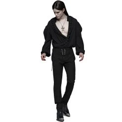 PUNK RAVE Pantalon 'Noctivagus' En Jacquard Noir 24 PUNK RAVE Pantalon 'Noctivagus' En Jacquard Noir -ALCHEMY GOTHIC shop pantalon noctivagus en jacquard noir 5