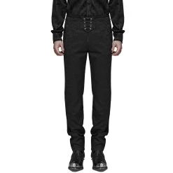 PUNK RAVE Pantalon 'Noctivagus' En Jacquard Noir 25 PUNK RAVE Pantalon 'Noctivagus' En Jacquard Noir -ALCHEMY GOTHIC shop pantalon noctivagus en jacquard noir 6