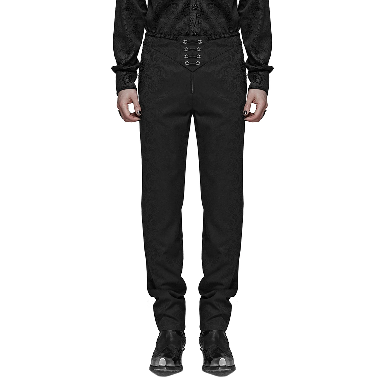 PUNK RAVE Pantalon 'Noctivagus' En Jacquard Noir 9 PUNK RAVE Pantalon 'Noctivagus' En Jacquard Noir – Image 7