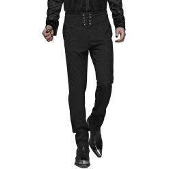 PUNK RAVE Pantalon 'Noctivagus' En Jacquard Noir 28 PUNK RAVE Pantalon 'Noctivagus' En Jacquard Noir -ALCHEMY GOTHIC shop pantalon noctivagus en jacquard noir 9