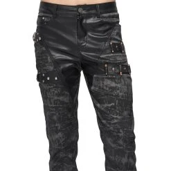 DEVIL FASHION Pantalon 'Painted Titan' Noir -ALCHEMY GOTHIC shop pantalon painted titan noir 11
