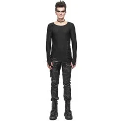 DEVIL FASHION Pantalon 'Painted Titan' Noir -ALCHEMY GOTHIC shop pantalon painted titan noir 3