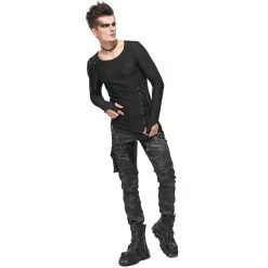 DEVIL FASHION Pantalon 'Painted Titan' Noir -ALCHEMY GOTHIC shop pantalon painted titan noir 5