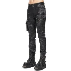 DEVIL FASHION Pantalon 'Painted Titan' Noir -ALCHEMY GOTHIC shop pantalon painted titan noir 9
