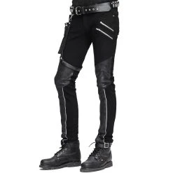 DEVIL FASHION Pantalon Pour Hommes 'Dark Punk' Noir -ALCHEMY GOTHIC shop pantalon pour hommes dark punk noir 3