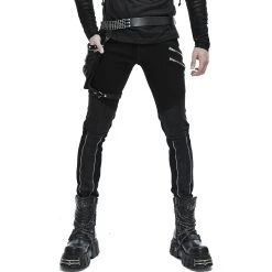 DEVIL FASHION Pantalon Pour Hommes 'Dark Punk' Noir -ALCHEMY GOTHIC shop pantalon pour hommes dark punk noir 4