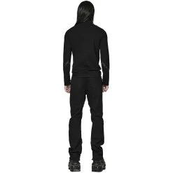 PUNK RAVE Pantalon 'Punk Spider Mesh' Noir -ALCHEMY GOTHIC shop pantalon punk spider mesh noir 2