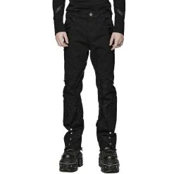 PUNK RAVE Pantalon 'Punk Spider Mesh' Noir