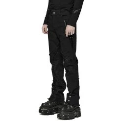 PUNK RAVE Pantalon 'Punk Spider Mesh' Noir -ALCHEMY GOTHIC shop pantalon punk spider mesh noir 6
