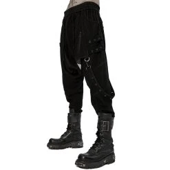 PUNK RAVE Pantalon Sagging 'Xenos' Noir -ALCHEMY GOTHIC shop pantalon sagging xenos noir 7