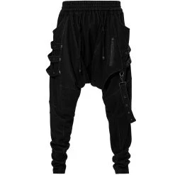 PUNK RAVE Pantalon Sagging 'Xenos' Noir -ALCHEMY GOTHIC shop pantalon sagging xenos noir 8