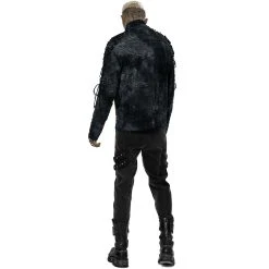 PUNK RAVE Pantalon 'Samhain' En Denim Noir -ALCHEMY GOTHIC shop pantalon samhain en denim noir 2