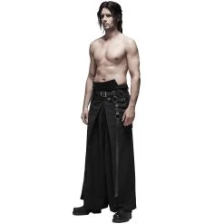 PUNK RAVE Pantalon 'Samurai' Noir -ALCHEMY GOTHIC shop pantalon samurai noir 4