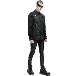 DEVIL FASHION Pantalon Skinny 'Robot Armor' Noir Pour Hommes 22 DEVIL FASHION Pantalon Skinny 'Robot Armor' Noir Pour Hommes -ALCHEMY GOTHIC shop pantalon skinny robot armor noir pour hommes 3