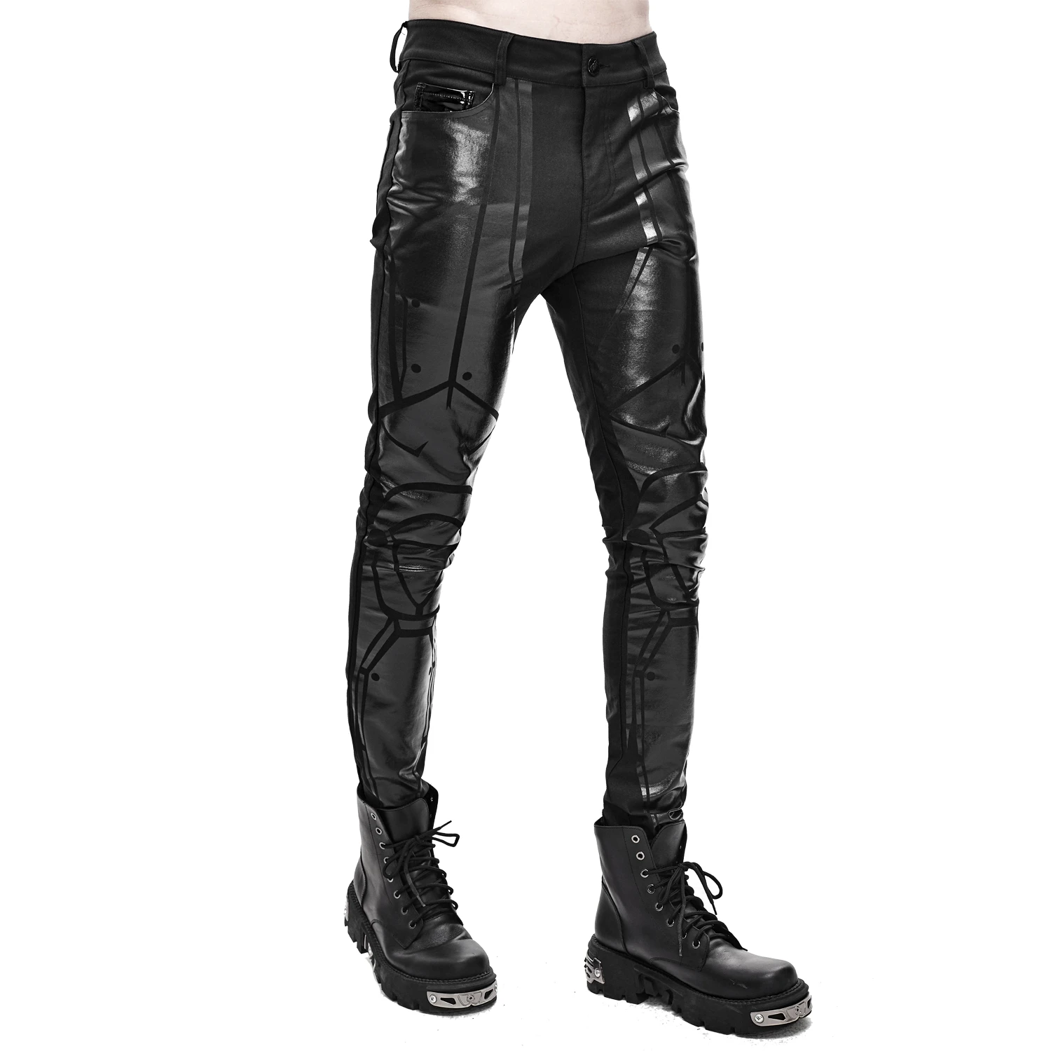 DEVIL FASHION Pantalon Skinny 'Robot Armor' Noir Pour Hommes 11 DEVIL FASHION Pantalon Skinny 'Robot Armor' Noir Pour Hommes – Image 9