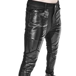 DEVIL FASHION Pantalon Skinny 'Robot Armor' Noir Pour Hommes 28 DEVIL FASHION Pantalon Skinny 'Robot Armor' Noir Pour Hommes -ALCHEMY GOTHIC shop pantalon skinny robot armor noir pour hommes 9
