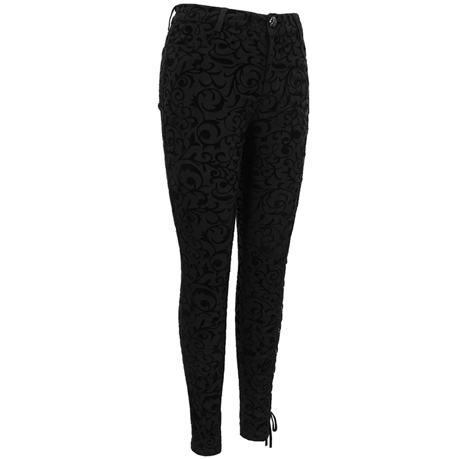 DEVIL FASHION Pantalon 'Slim Lace' Noir 13 DEVIL FASHION Pantalon 'Slim Lace' Noir – Image 11