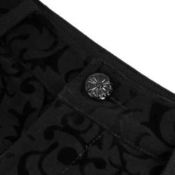 DEVIL FASHION Pantalon 'Slim Lace' Noir 31 DEVIL FASHION Pantalon 'Slim Lace' Noir -ALCHEMY GOTHIC shop pantalon slim lace noir 12