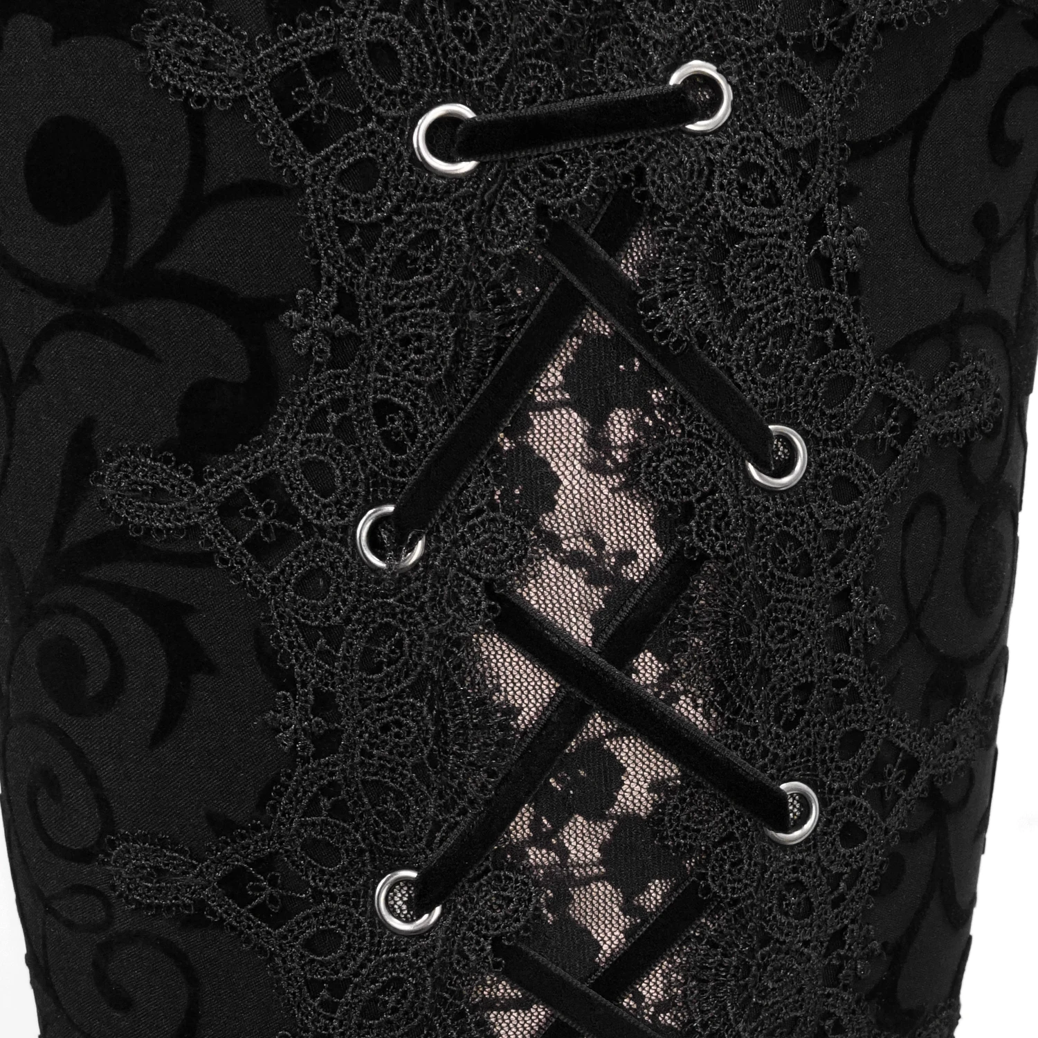 DEVIL FASHION Pantalon 'Slim Lace' Noir 18 DEVIL FASHION Pantalon 'Slim Lace' Noir – Image 16