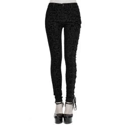 DEVIL FASHION Pantalon 'Slim Lace' Noir 22 DEVIL FASHION Pantalon 'Slim Lace' Noir -ALCHEMY GOTHIC shop pantalon slim lace noir 3