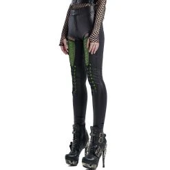 PUNK RAVE Pantalon 'Snake' Noir Et Vert Fluo 32 PUNK RAVE Pantalon 'Snake' Noir Et Vert Fluo -ALCHEMY GOTHIC shop pantalon snake noir et vert fluo 11
