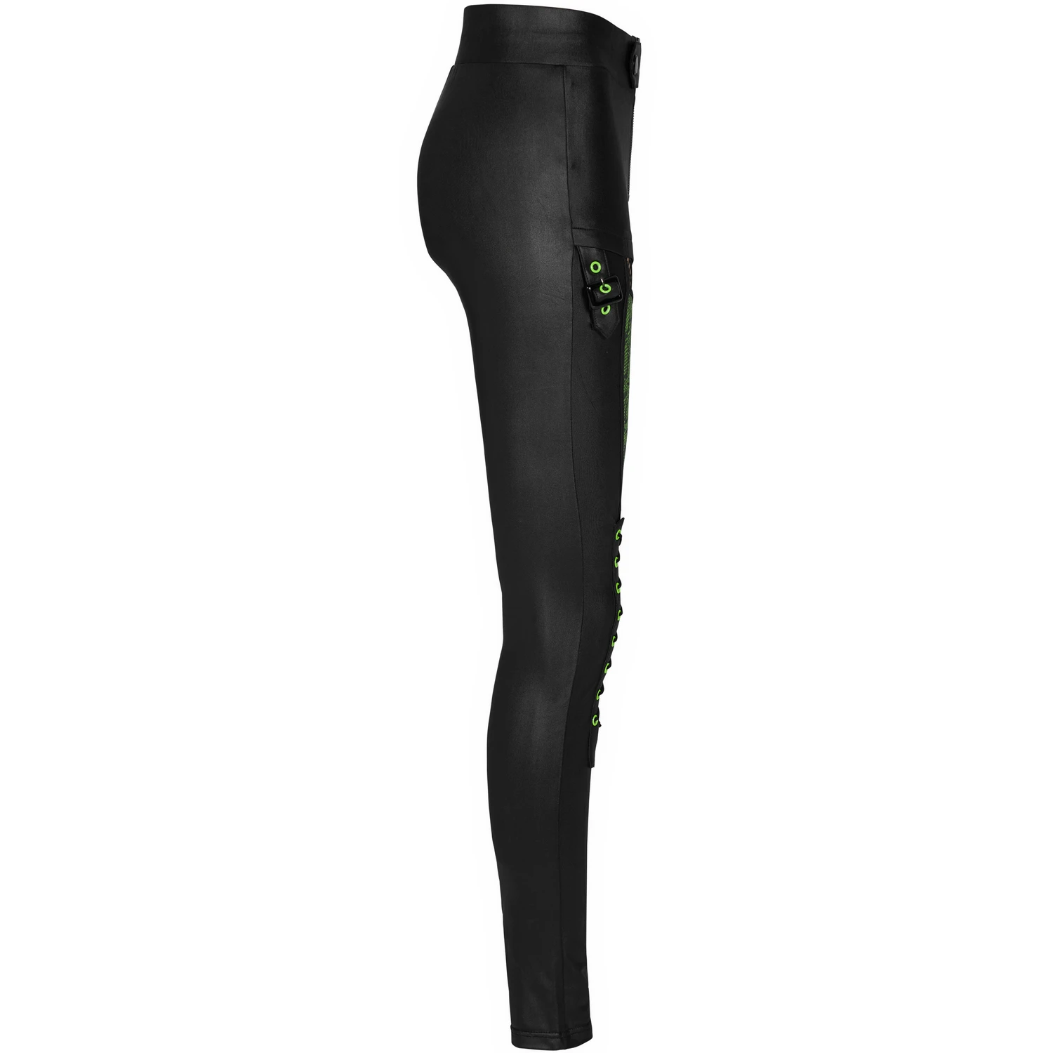 PUNK RAVE Pantalon 'Snake' Noir Et Vert Fluo 17 PUNK RAVE Pantalon 'Snake' Noir Et Vert Fluo – Image 15