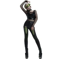 PUNK RAVE Pantalon 'Snake' Noir Et Vert Fluo 27 PUNK RAVE Pantalon 'Snake' Noir Et Vert Fluo -ALCHEMY GOTHIC shop pantalon snake noir et vert fluo 6