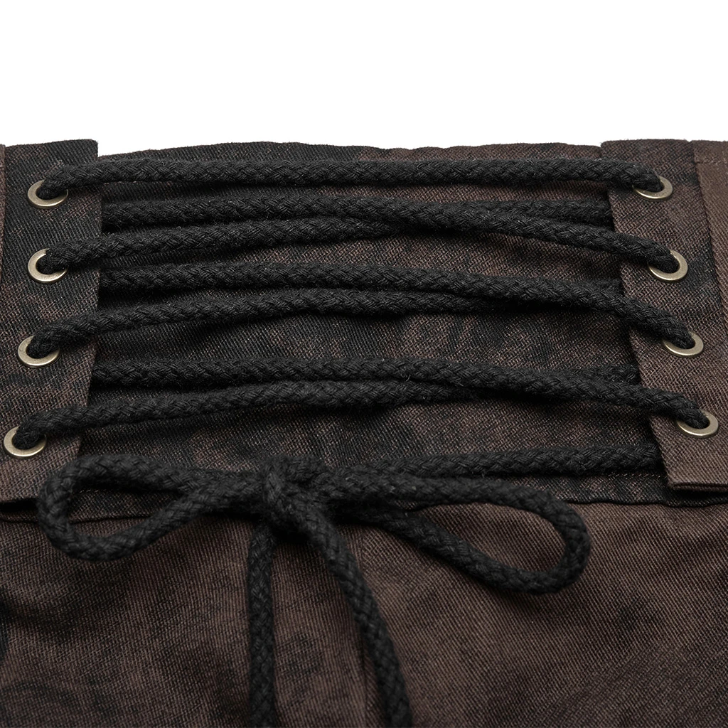 PUNK RAVE Pantalon Steampunk 'Coyote' Marron 12 PUNK RAVE Pantalon Steampunk 'Coyote' Marron – Image 10