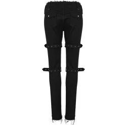 PUNK RAVE Pantalon Taille Basse 'Katell' Noir 28 PUNK RAVE Pantalon Taille Basse 'Katell' Noir -ALCHEMY GOTHIC shop pantalon taille basse katell noir 10