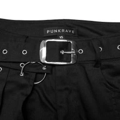 PUNK RAVE Pantalon Taille Mi Haute 'Lamia' Avec Sur-jupe Noir -ALCHEMY GOTHIC shop pantalon taille mi haute lamia avec sur jupe noir 10