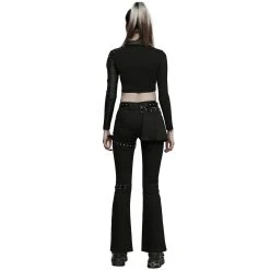 PUNK RAVE Pantalon Taille Mi Haute 'Lamia' Avec Sur-jupe Noir -ALCHEMY GOTHIC shop pantalon taille mi haute lamia avec sur jupe noir 2