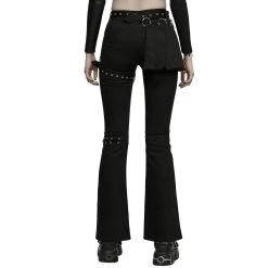 PUNK RAVE Pantalon Taille Mi Haute 'Lamia' Avec Sur-jupe Noir -ALCHEMY GOTHIC shop pantalon taille mi haute lamia avec sur jupe noir 5