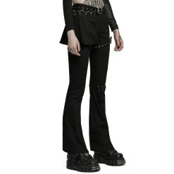 PUNK RAVE Pantalon Taille Mi Haute 'Lamia' Avec Sur-jupe Noir -ALCHEMY GOTHIC shop pantalon taille mi haute lamia avec sur jupe noir 6