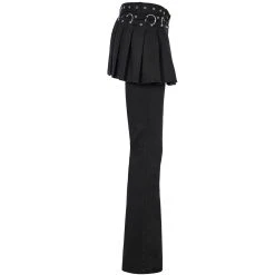 PUNK RAVE Pantalon Taille Mi Haute 'Lamia' Avec Sur-jupe Noir -ALCHEMY GOTHIC shop pantalon taille mi haute lamia avec sur jupe noir 9