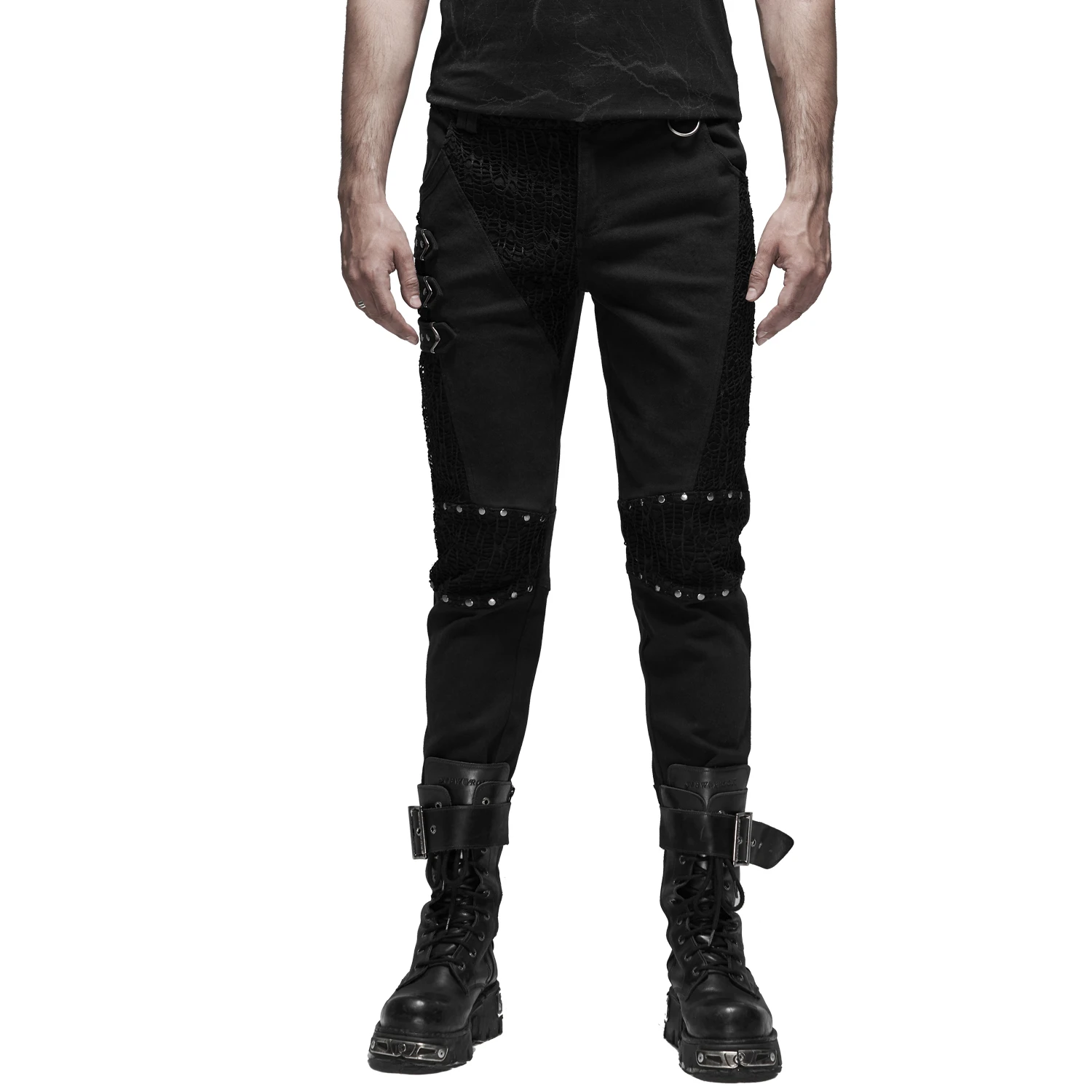 PUNK RAVE Pantalon 'Terminator' Noir 3 PUNK RAVE Pantalon 'Terminator' Noir