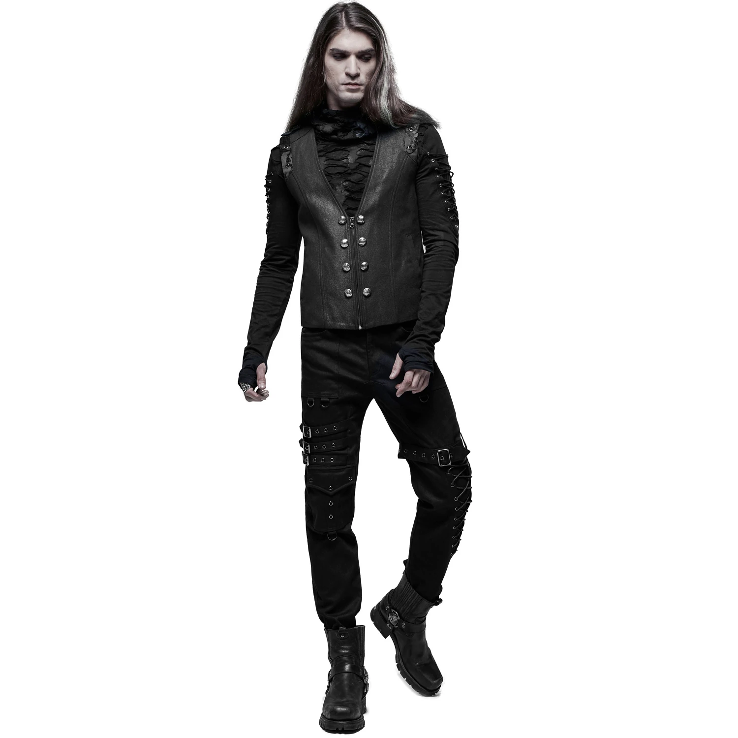 PUNK RAVE Pantalon 'Tierney' Noir 4 PUNK RAVE Pantalon 'Tierney' Noir – Image 2