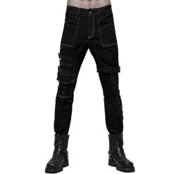 PUNK RAVE Pantalon 'Tierney' Noir Et Blanc 32 PUNK RAVE Pantalon 'Tierney' Noir Et Blanc -ALCHEMY GOTHIC shop pantalon tierney noir et blanc 10