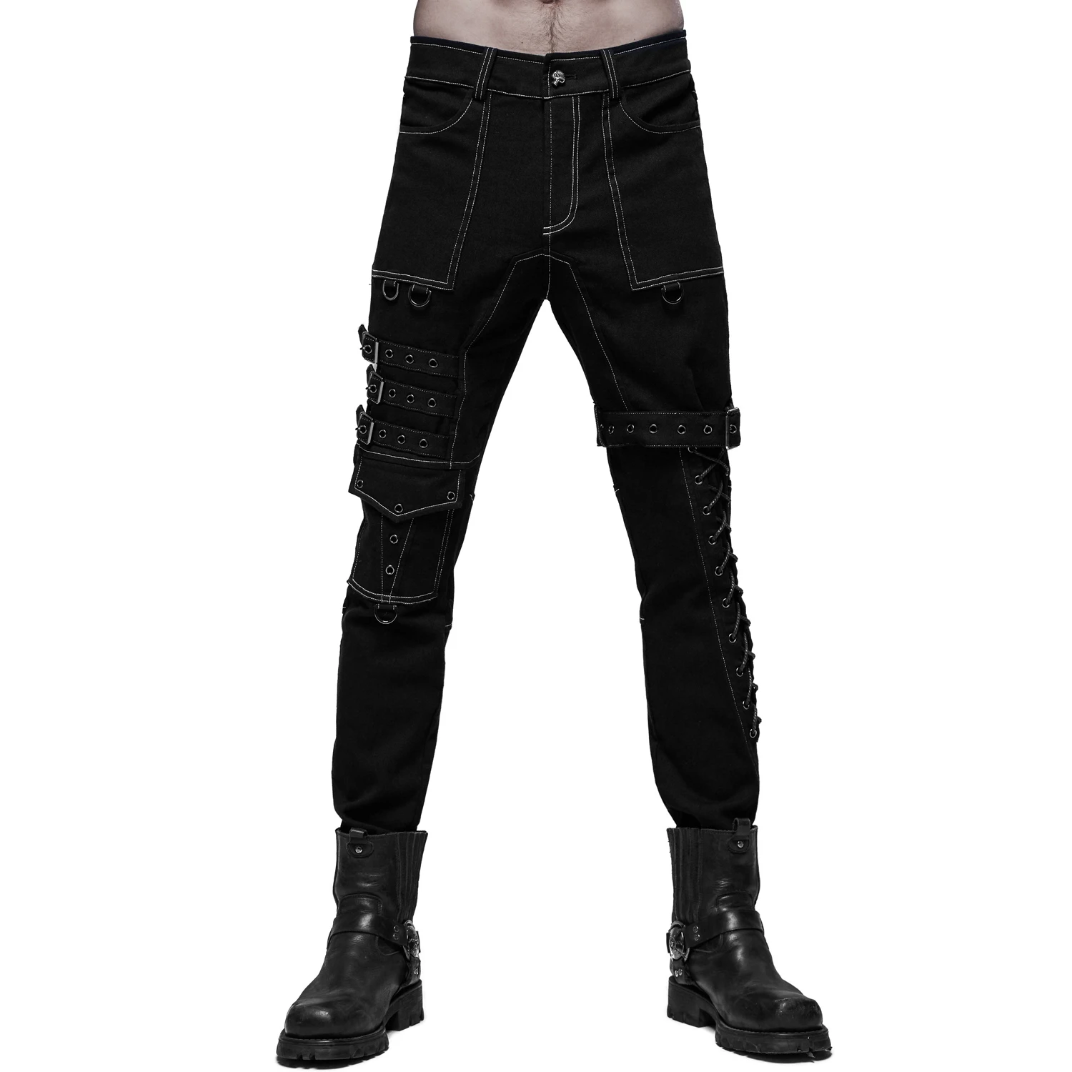 PUNK RAVE Pantalon 'Tierney' Noir Et Blanc 13 PUNK RAVE Pantalon 'Tierney' Noir Et Blanc – Image 11