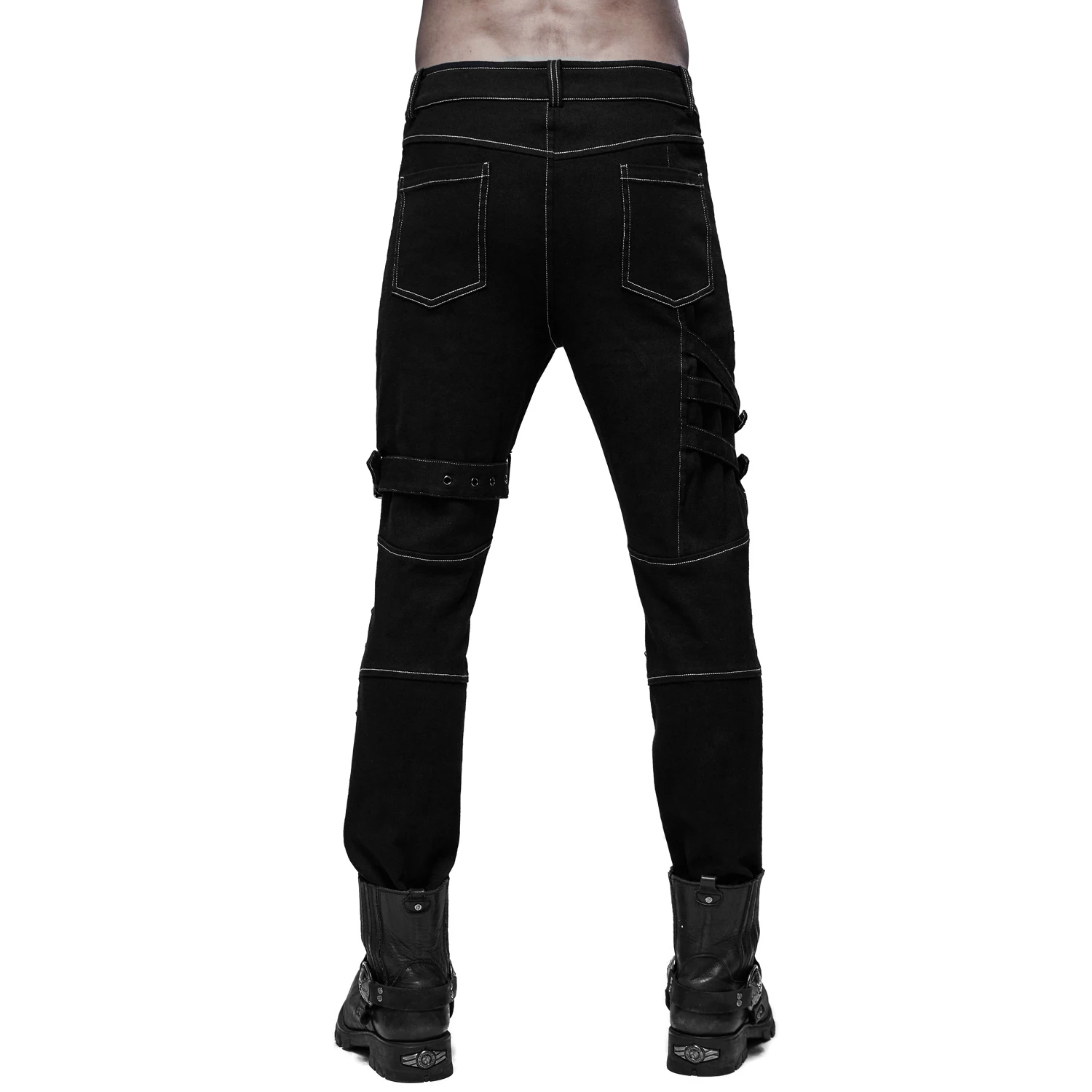 PUNK RAVE Pantalon 'Tierney' Noir Et Blanc 14 PUNK RAVE Pantalon 'Tierney' Noir Et Blanc – Image 12