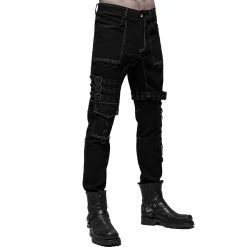 PUNK RAVE Pantalon 'Tierney' Noir Et Blanc 35 PUNK RAVE Pantalon 'Tierney' Noir Et Blanc -ALCHEMY GOTHIC shop pantalon tierney noir et blanc 13